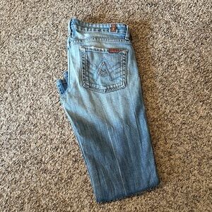 7 For All Mankind Light Blue Straight Jeans